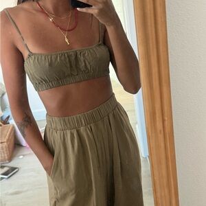 Ozma of California Olive Silk Set